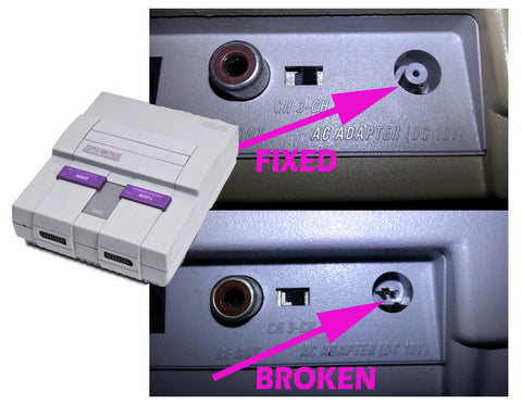Super Nintendo SNES Power Port Repair