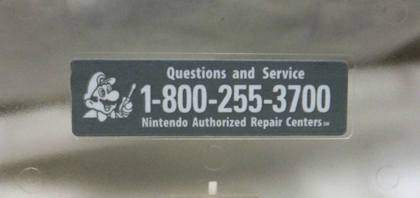Replacement Nintendo Service Decal GBA, SNES Jr