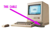 New Macintosh 128k, 512k, 512ke & Plus Compatible Keyboard Cable