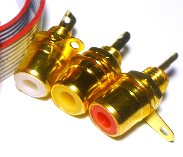 RCA Jacks for DIY Composite or Audio Upgrades Silver or Gold - RetroFixes - 1